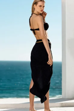 Black Boucle Skirt