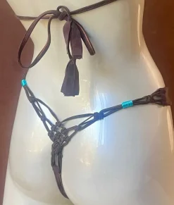 Choc Brown Lace-up/Thong Bikini