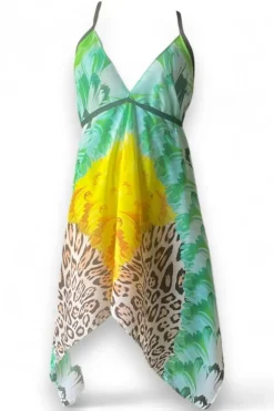 Designer Silk Dress- Leopard