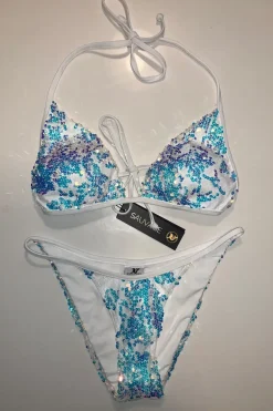 Lola Sequin Triangle White