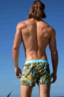 Tropical Palms Retro Lycra Swimmer